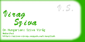virag sziva business card